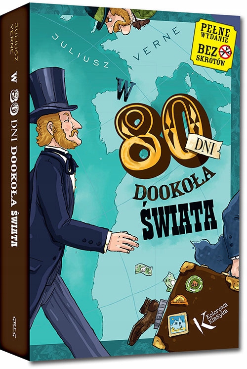 

W 80 Dni Dookoła Świata kolorowe ilustracje Verne