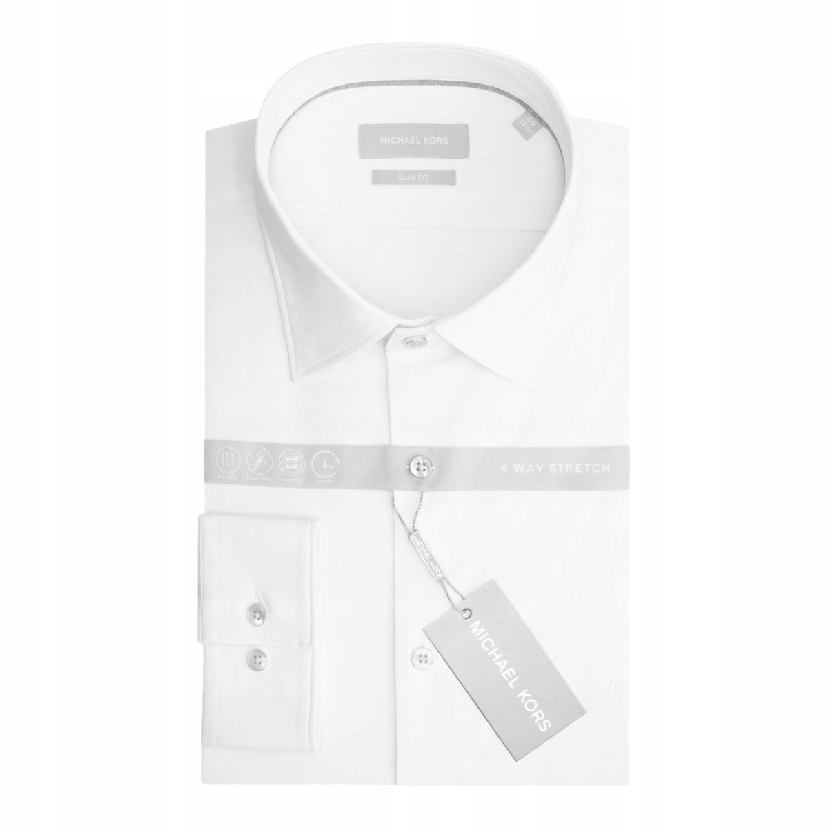 Michael Kors Pánská Košile Performance Stretch Slim Shirt Bílá vel. 43