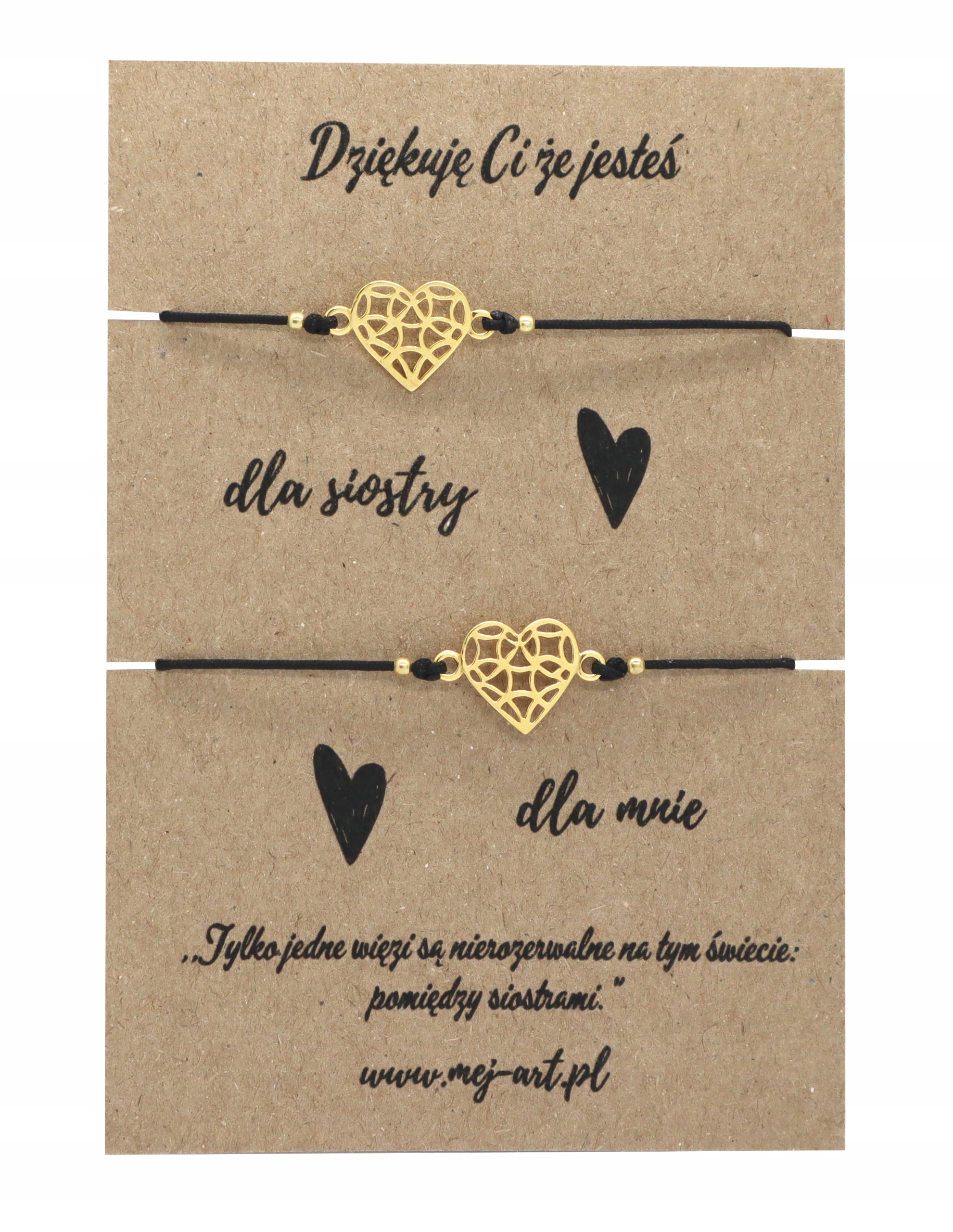 

Srebrne bransoletki dla Siostry Siostra Serca