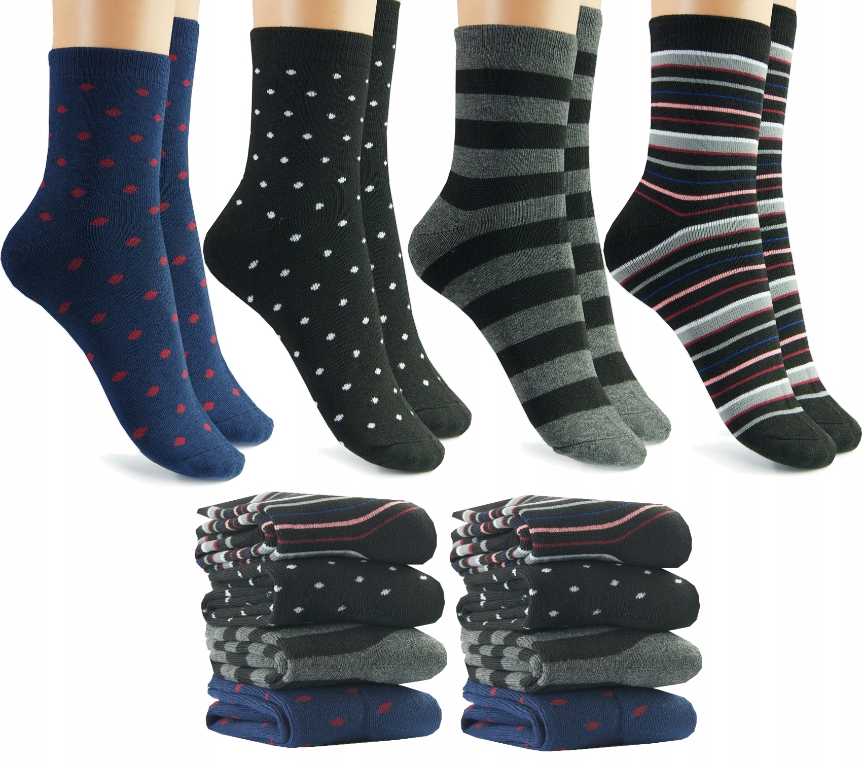 

4x Ciepłe Skarpety Damskie Zimowe Termo 39-42