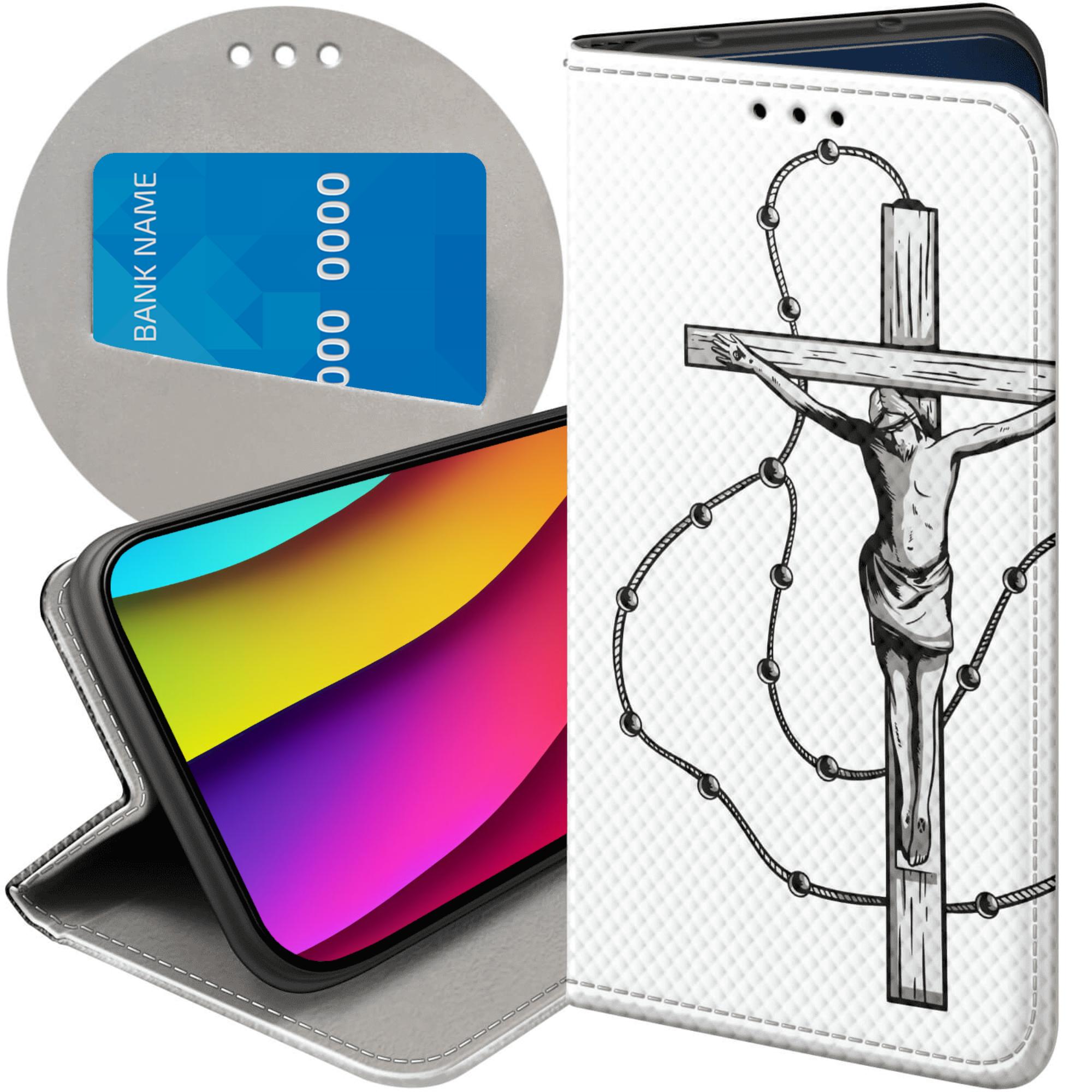 Etui Z Klapką Do Huawei P8 P9 Lite 2017 Jezus Krzyż Różaniec Bóg