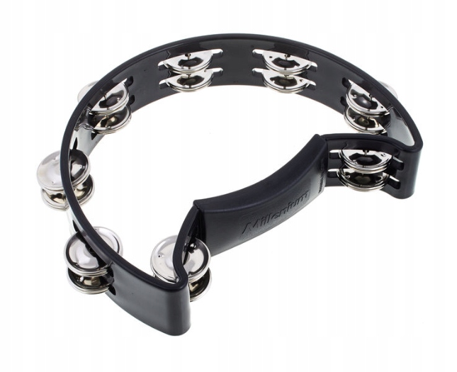 Tamburyn dwurzędowy podwójny 16 par dzwonków Millenium HT200 Czarny Rodzaj podwójny