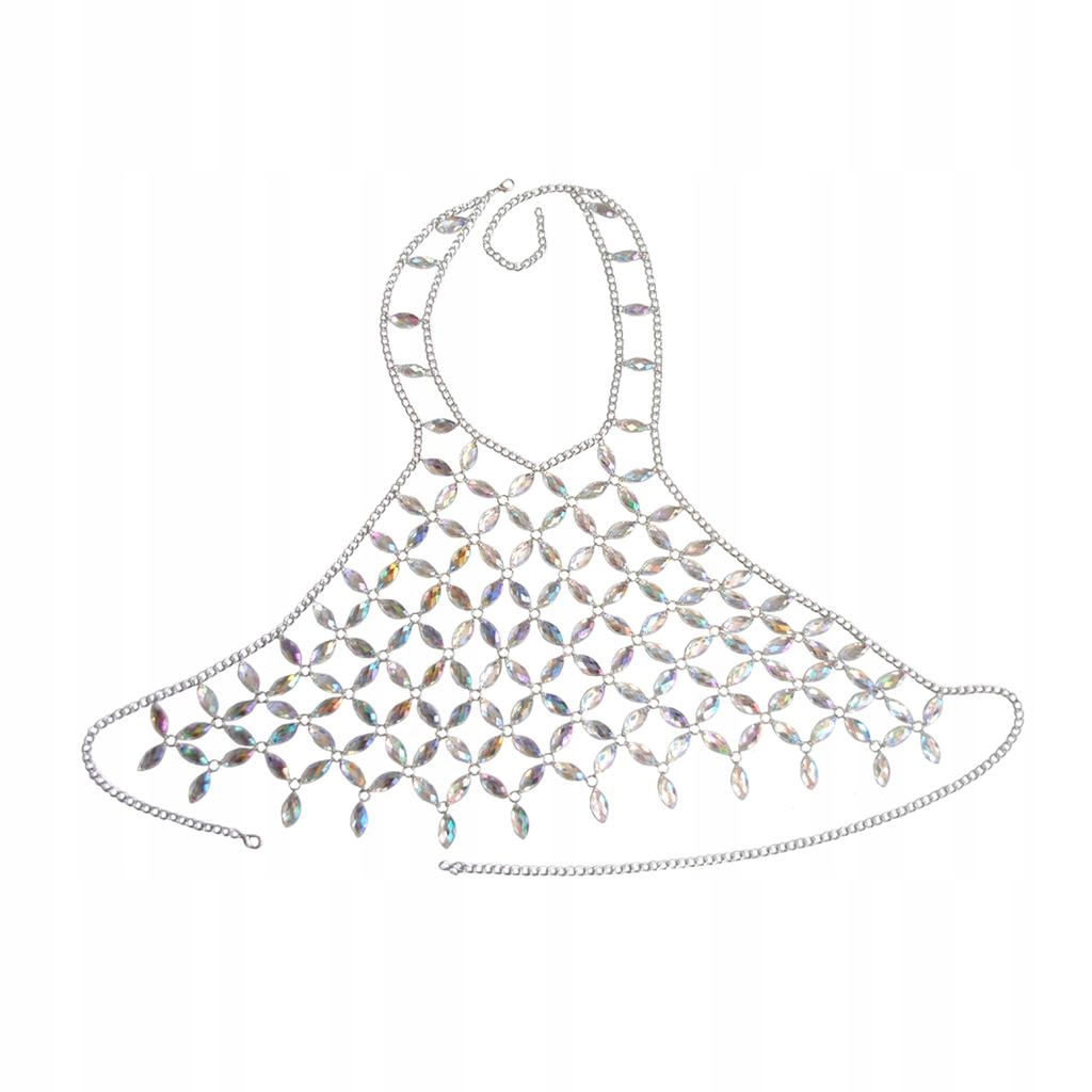 Moda Rhinestone Body Chain Crossover Uprząż