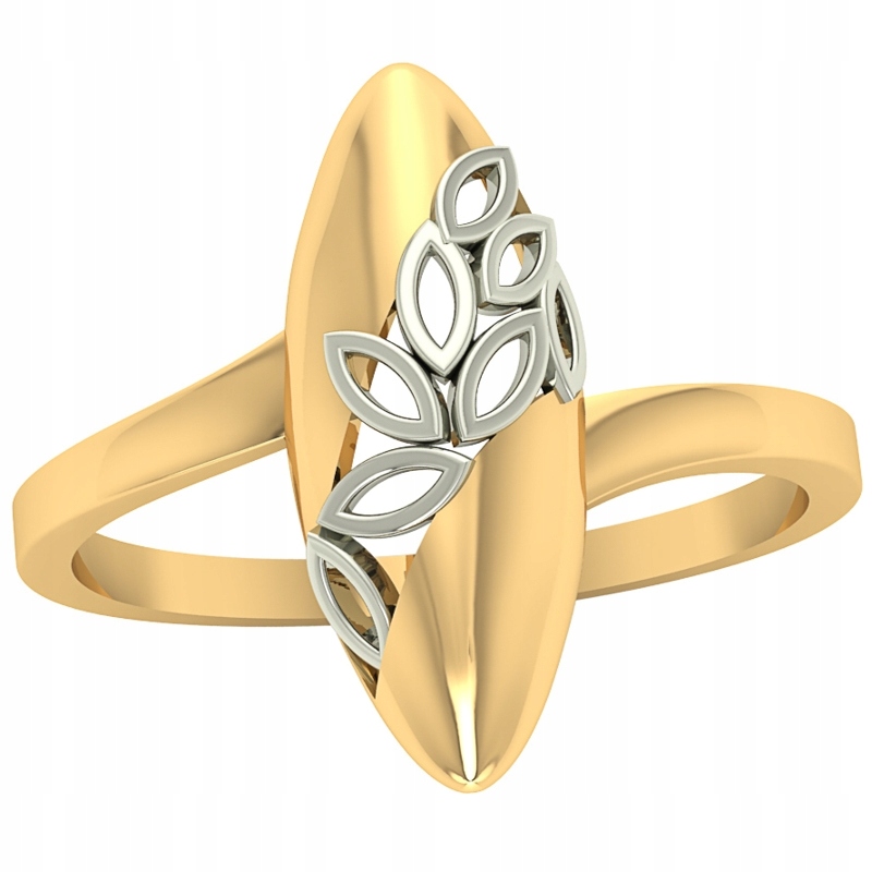 Zlatý Prstýnek S Markýzou, Průměr 585, Ažurový