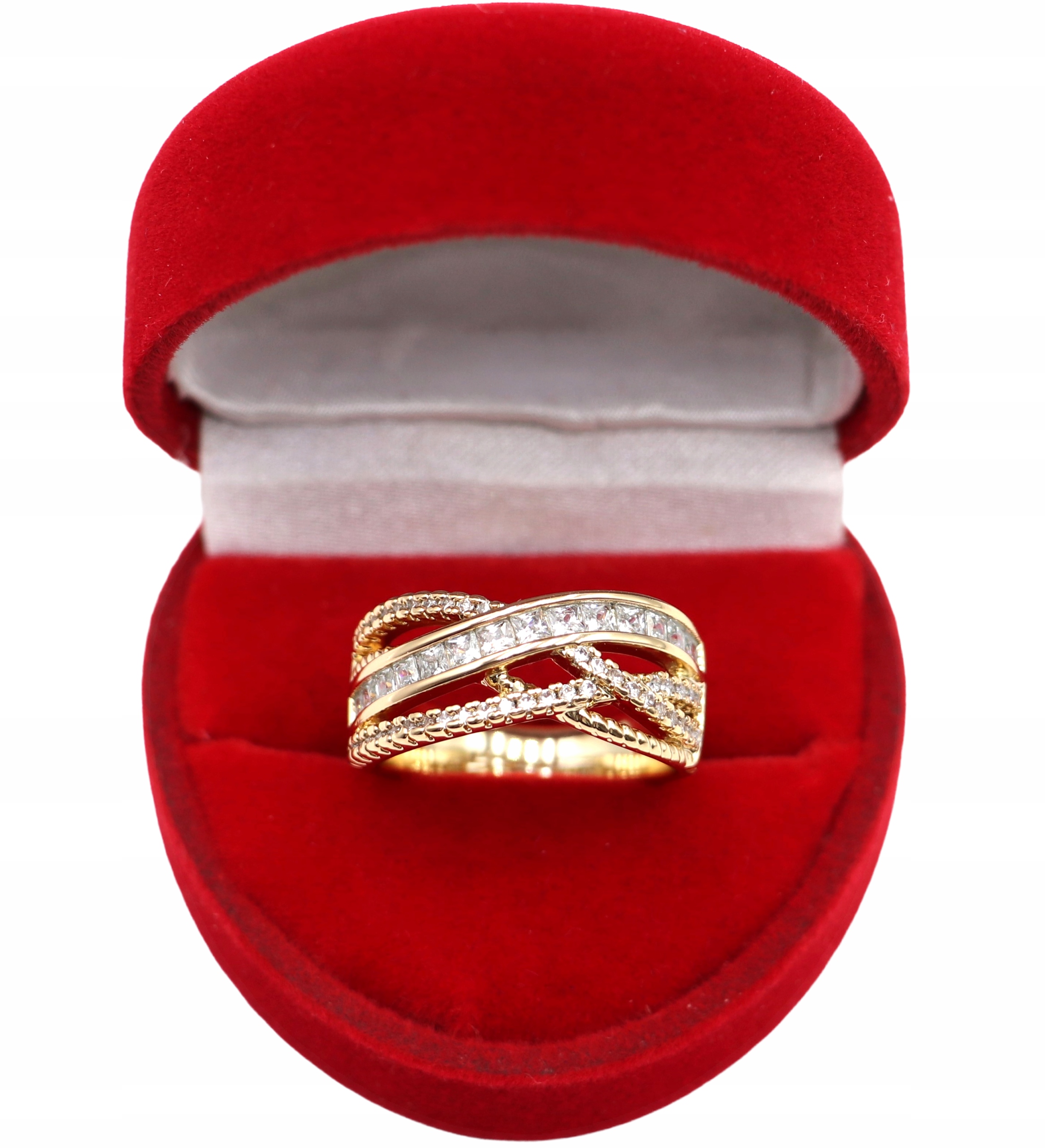 Złoty Pierścionek ze stali Pl 22 Usa 10 316L P234