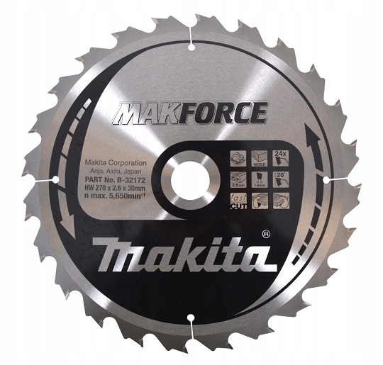 Makita Kotoučová Pila 270x30x24z Makforce Dřevo B-32172