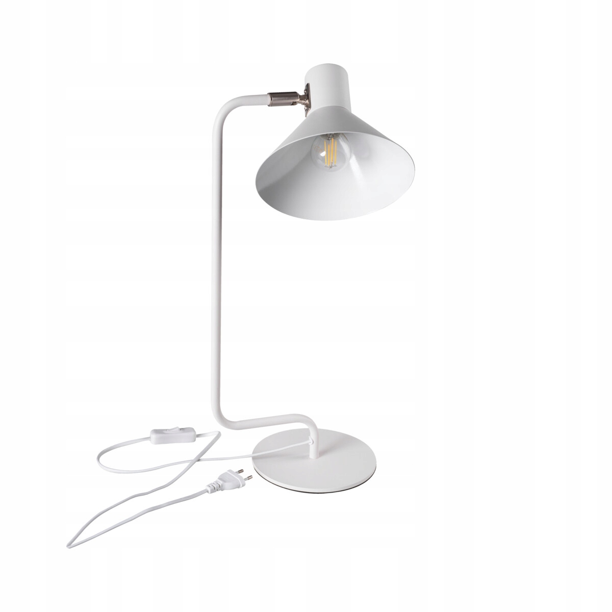 Stolní lampa bílá podlouhlá 50 cm kovová, moderní Kanlux