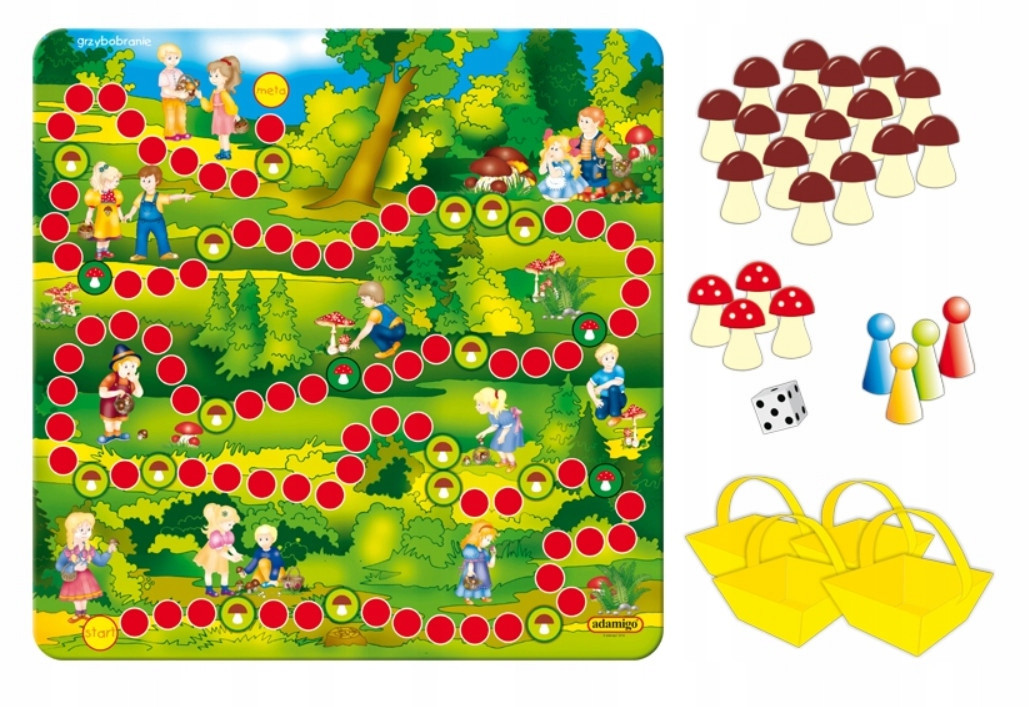 Planszowe GRY RODZINNE Grzybobranie dla DZIECKA Typ Podstawa