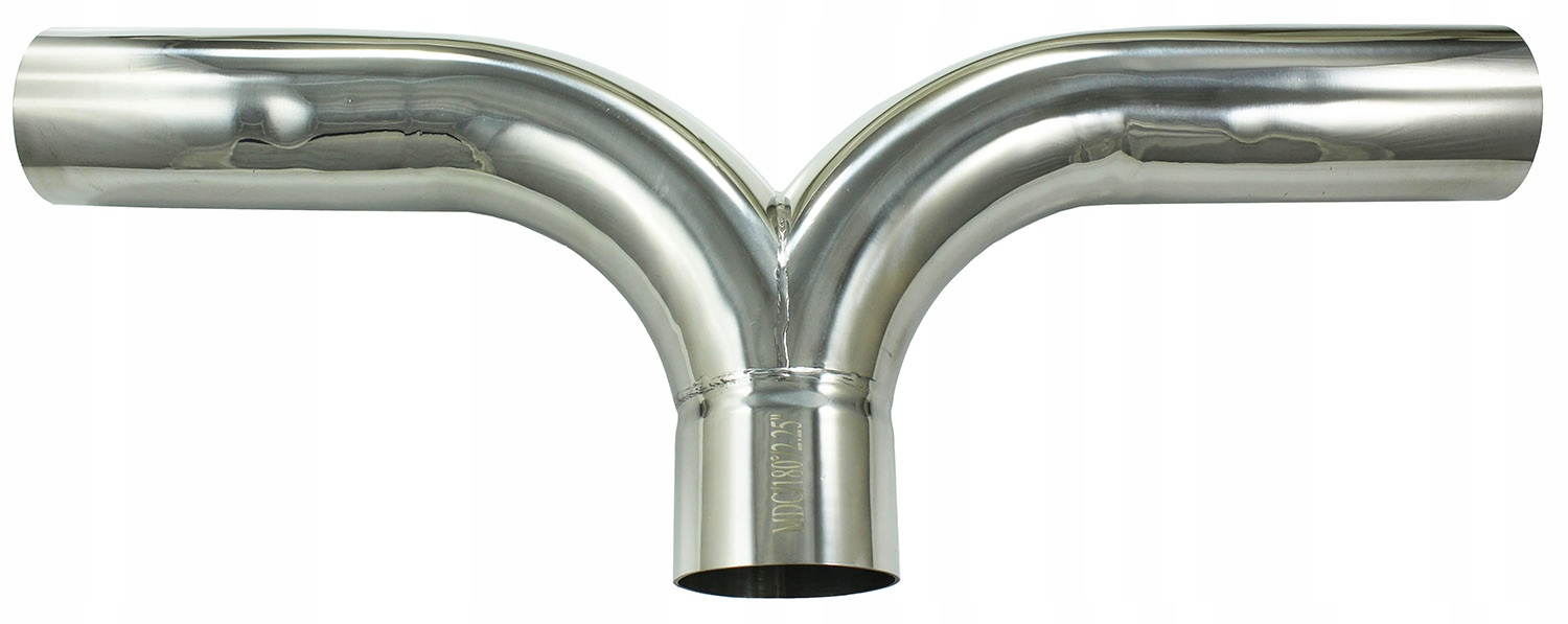 MDC Y-pipe Výfukový T-rozdělovač 180 stupňů 57 57mm 2,25'' Nerezová ocel 304S