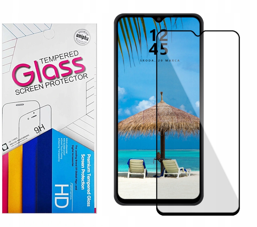 

Full Glue Szkło Hartowane Całe 5D Do Samsung A02S