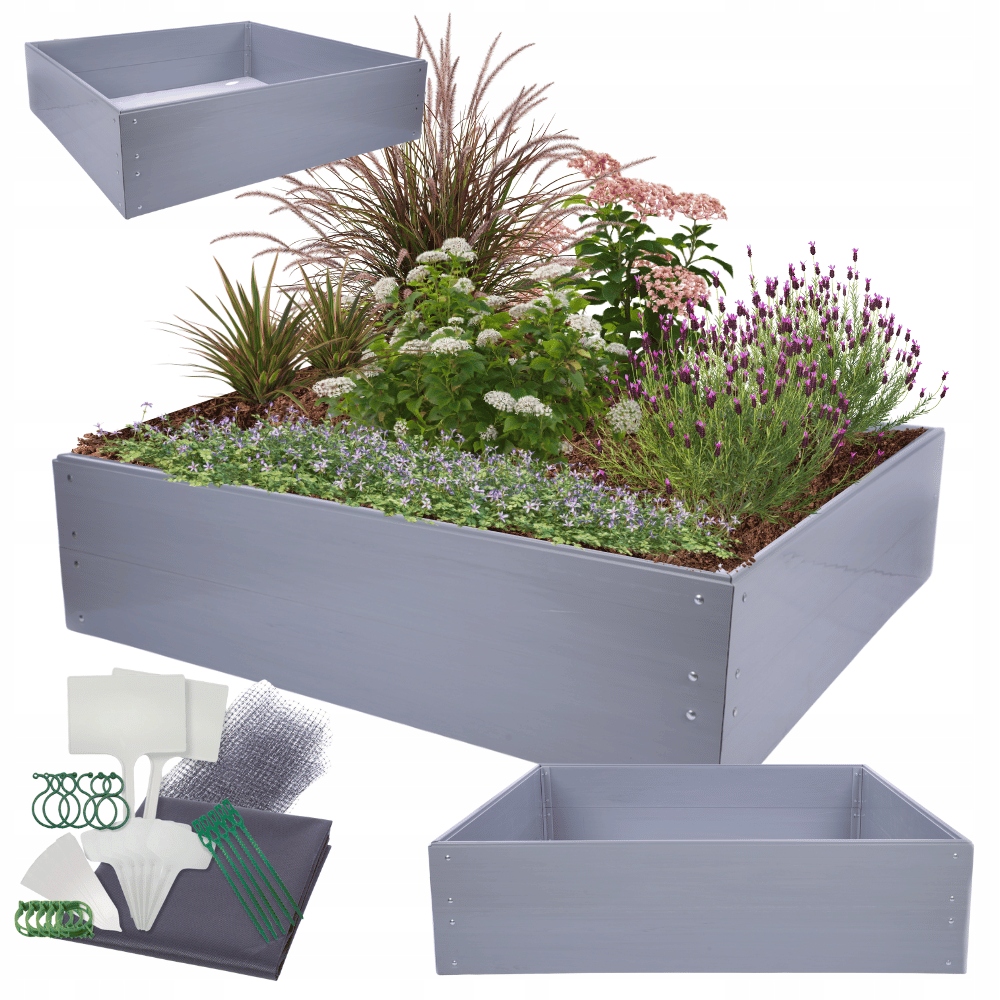 Vyvýšená plastová zeleninový záhon prepravka na zeleninu Pvc 40x180x140