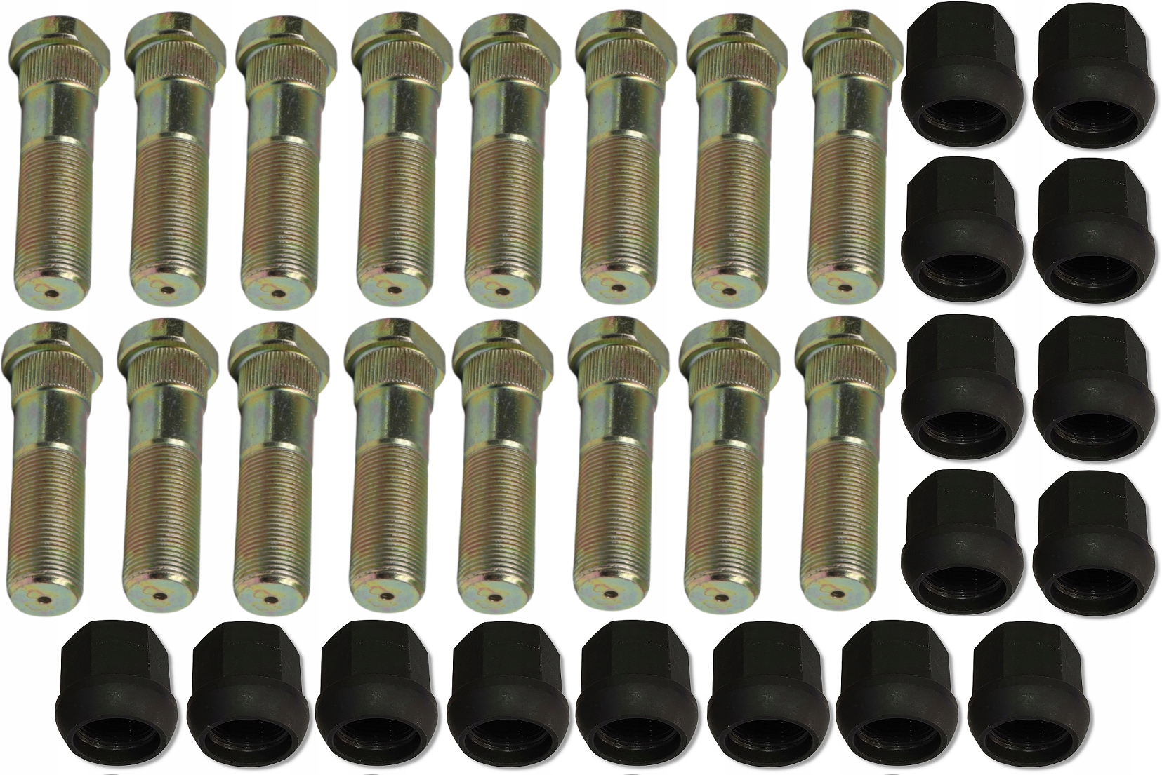 16 x Kolík Dvojčatový Kolo Přívěsu 88,5 mm Matice Hl 6011 8011 M22