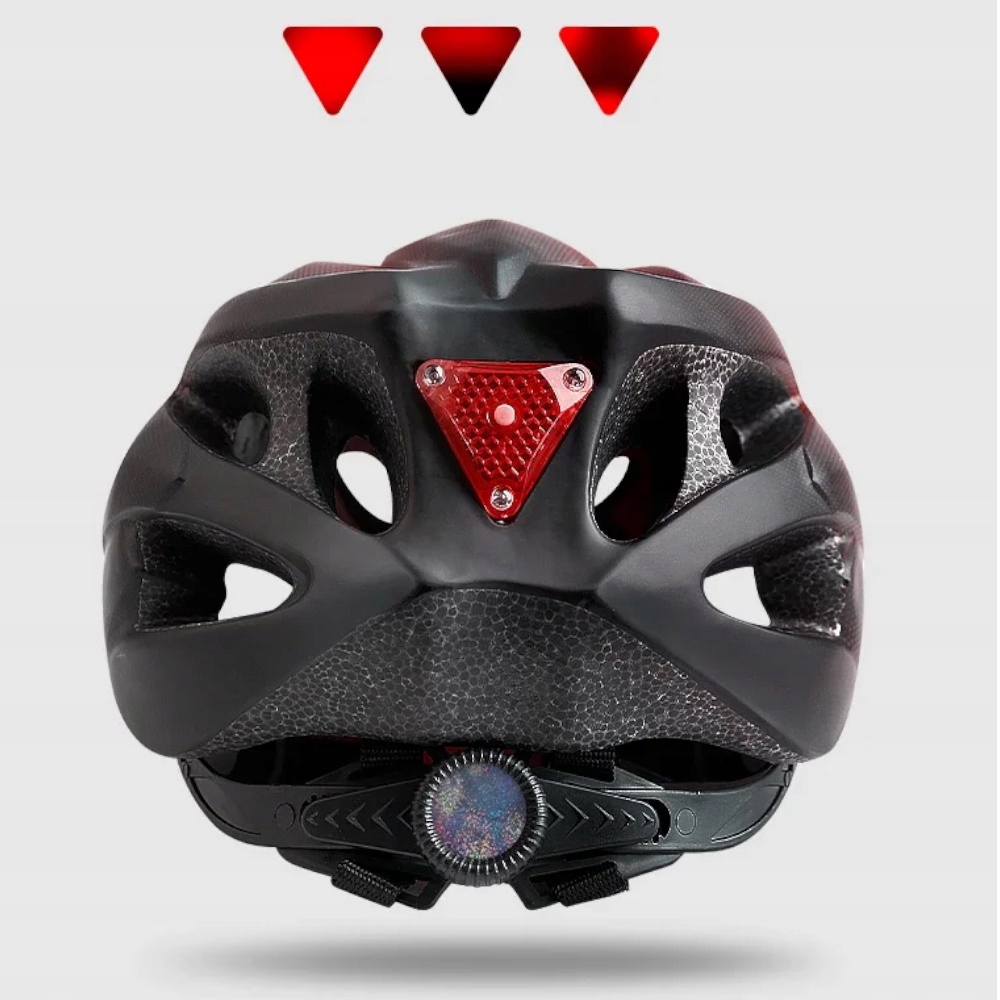 KASK ROWEROWY Regulowany M L XL na rower męski damski z SZYBĄ + LAMPKA LED Model MILANO BH2024G