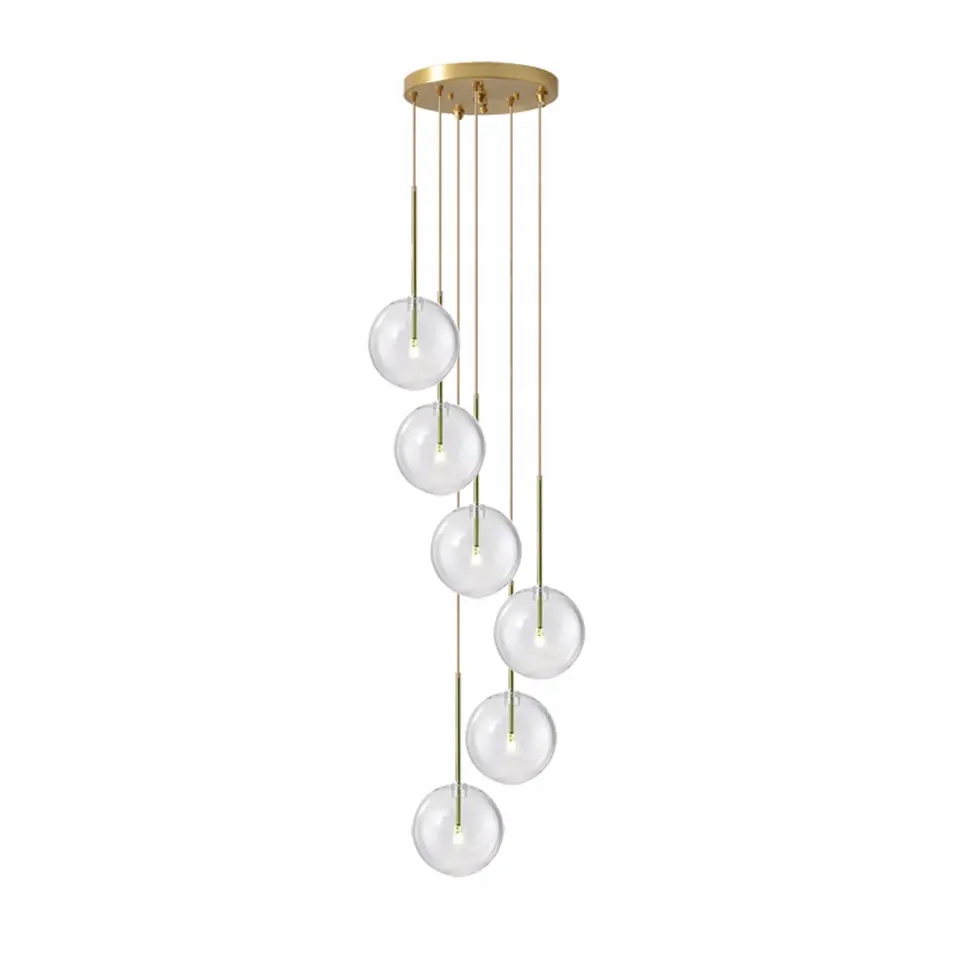 Lampa bulbs szklane kule wisząca Złota glamour żyrandol Nowoczesna Led