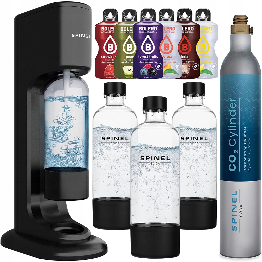Výrobník Sody Spinel Soda BubbleON Na Sycení Vody 3 Lahve 6 Nápojů