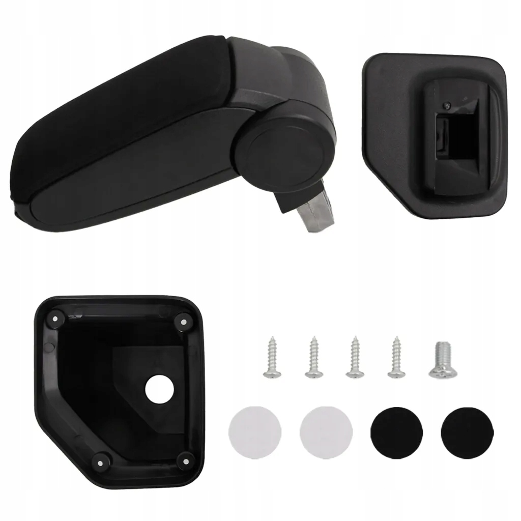 Podłokietnik samochodowy HYUNDAI I20 (2015-2019) - czarny, 15x32x(40-52) cm