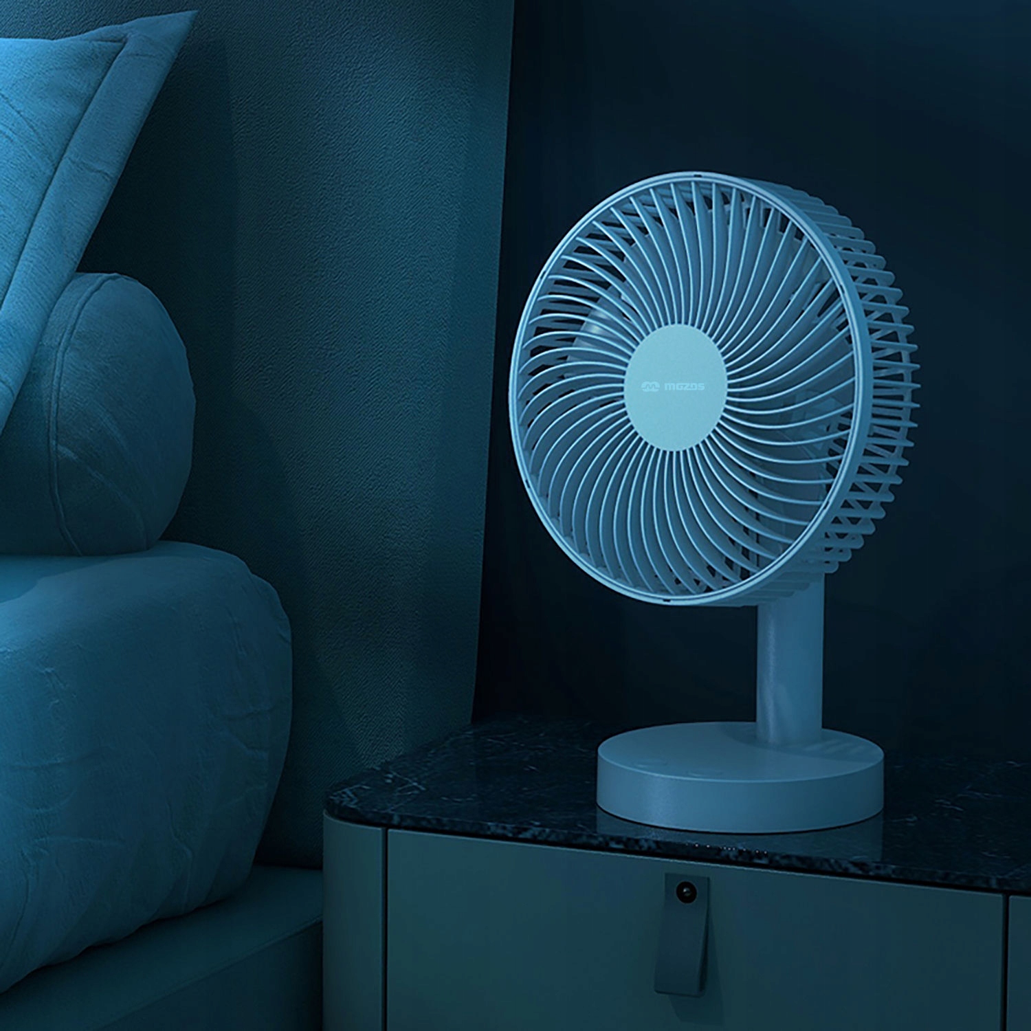 WENTYLATOR WIATRAK BIURKOWY PRZENOŚNY AKUMULATOROWY USB-C 4 PRĘDKOŚCI HIT! Stan opakowania oryginalne