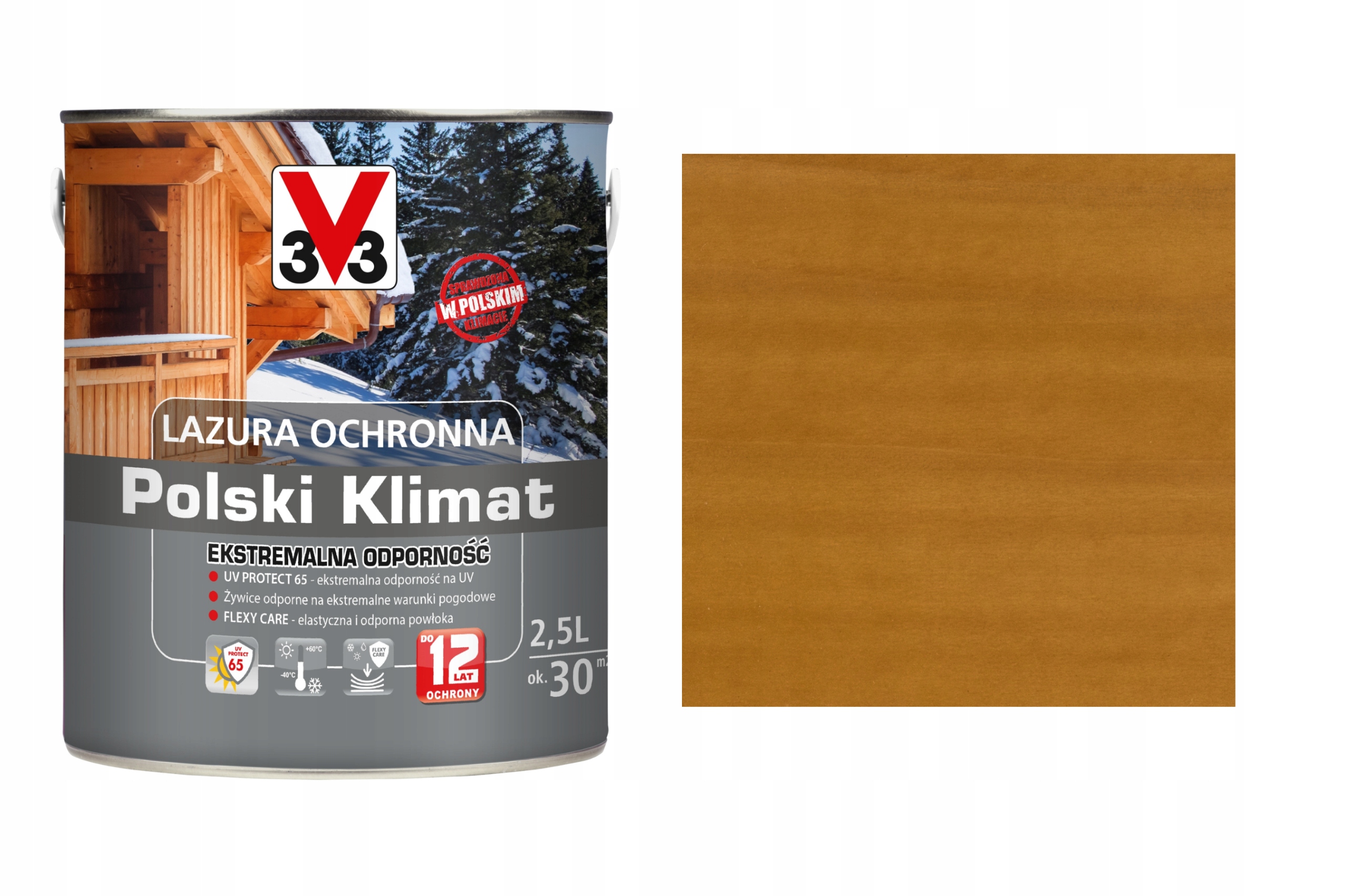 

Lazura V33 Polski Klimat 12 lat Sosna Skandy. 2,5L