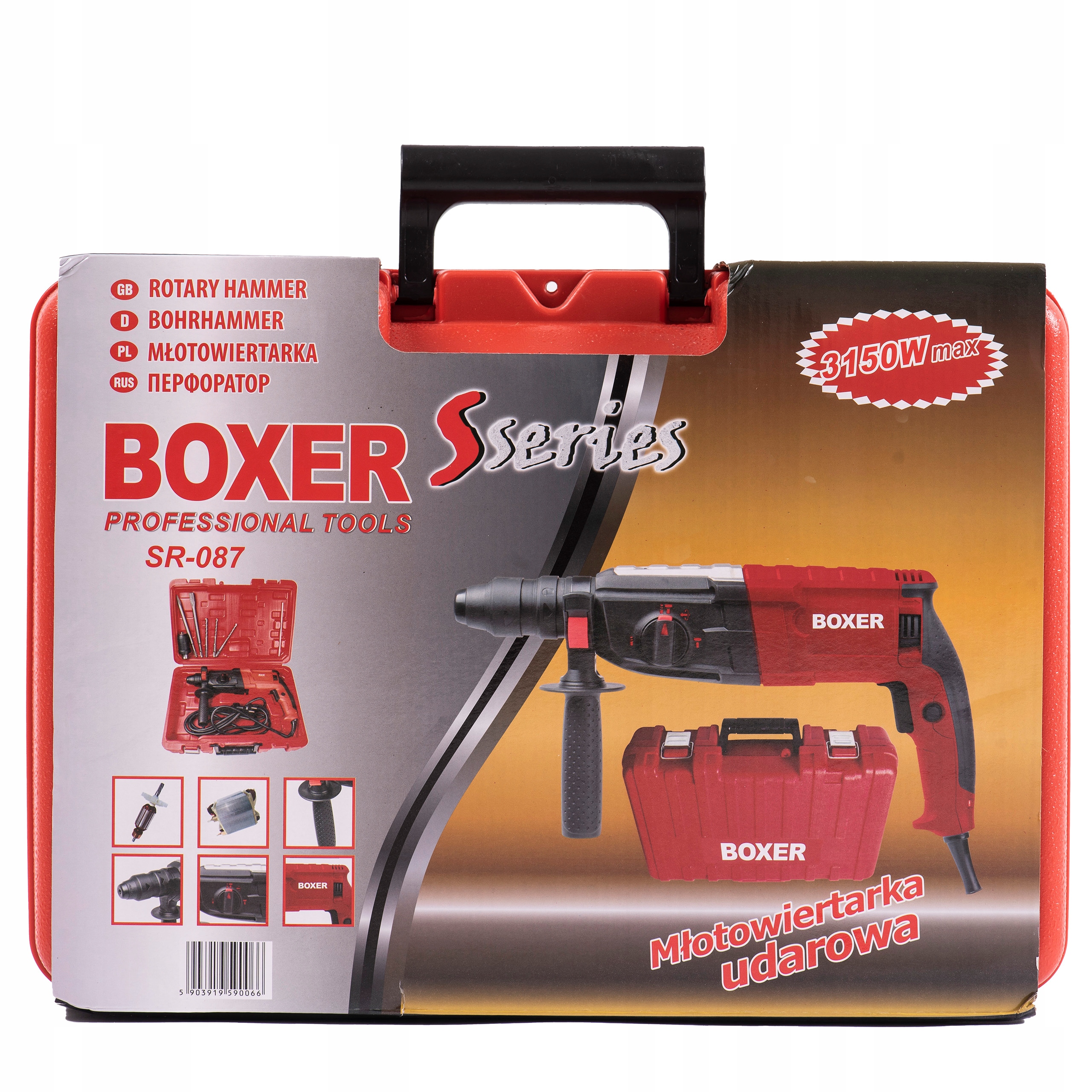 MŁOTOWIERTARKA MŁOT UDAROWY WIERTARKA SDS+ 3150W Zasilanie sieciowe