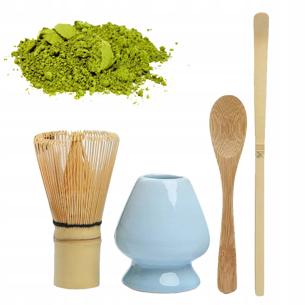 Levně Set Štětec Na Čaj Podložka Pod Chasen Pro Matchy Keramická 4v1