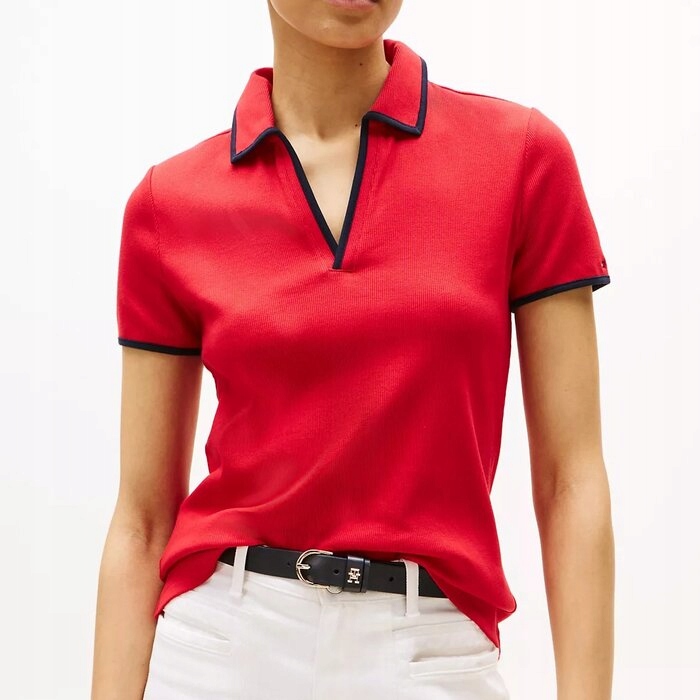 Polokošile Tommy Hilfiger bavlněné klasické červené S (nové)