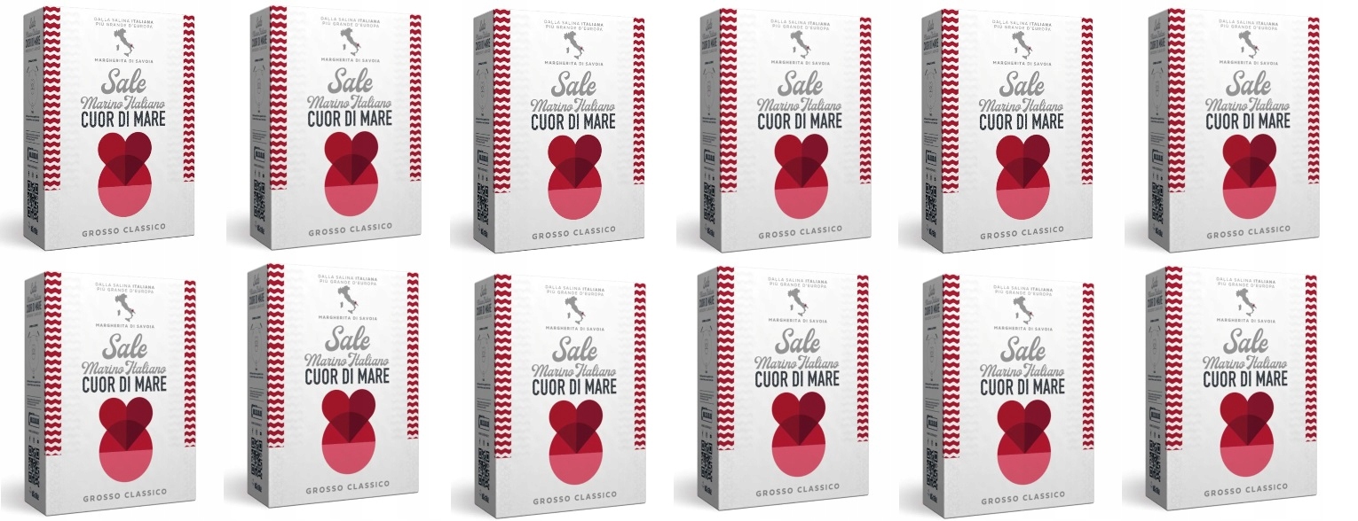 12 x 1 kg Cuor DI Mare Mořská sůl bez jódu hrubá Karton