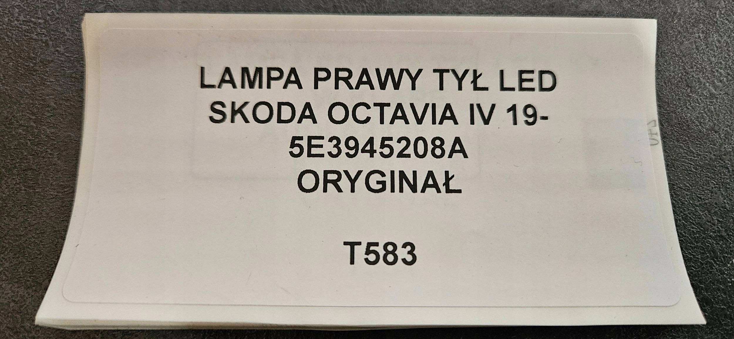 light right rear part LED SKODA OCTAVIA IV 19- original