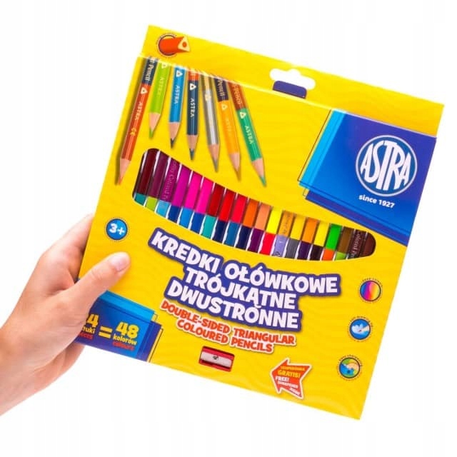

Kredki ołówkowe Trójkątne Dwustronne 48k koloroweA