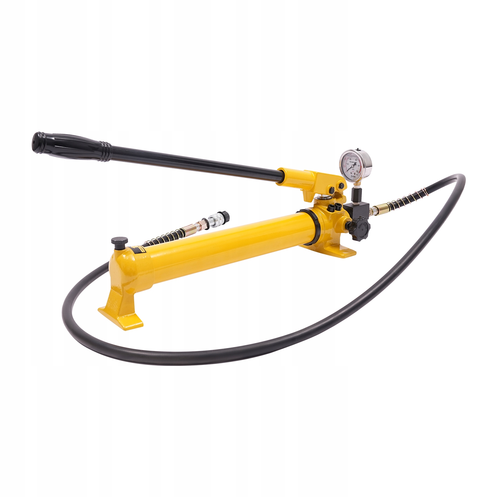 Hydrauliczna Pompa Ręczna Żółta (Z Manometrem) 700bar Pojemność Oleju 700cc