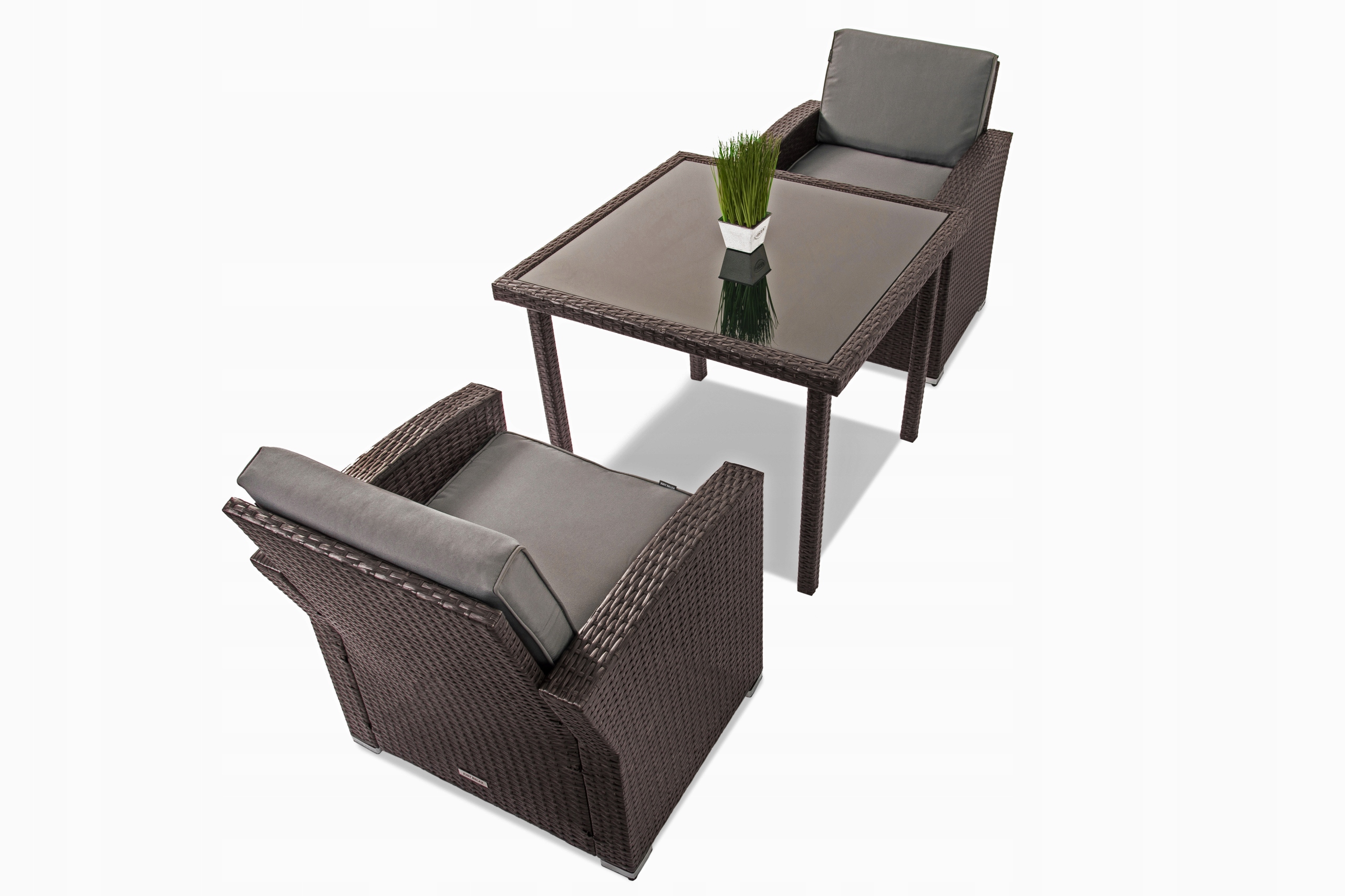 Meble ogrodowe rattanowe metalowa konstrukcja Materiał dominujący technorattan