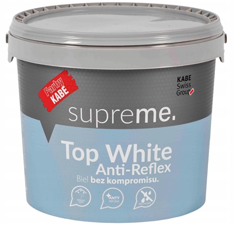 

Kabe Top White -Antyrefleksyjna farba akrylowa 10L