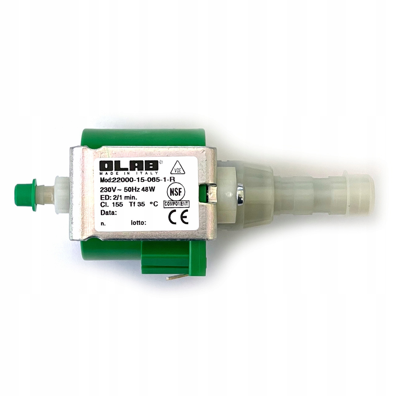 Pístová pumpa Olab 48W 230V 15bar pro vyvíječ páry vysavače