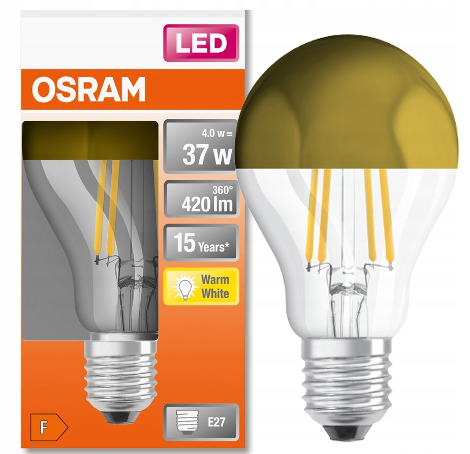 

Osram Led żarówka złota bańka 4W 2700K E27