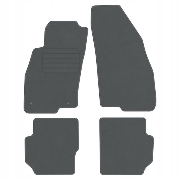 Fiat Punto Evo 09-11 3d velurové koberce Com Šedé