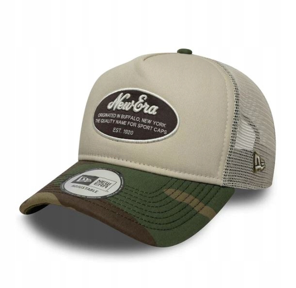 Kšiltovka New Era 9FORTY E-Frame Trucker Oval Patch béžová vel. Uni