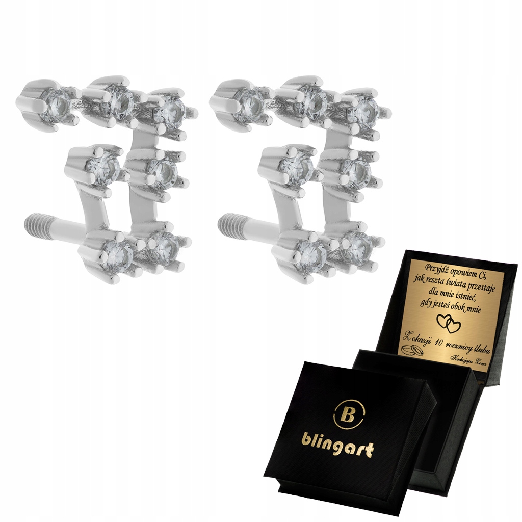 Kolczyki srebrne znak zodiaku KOZIOROŻEC 925