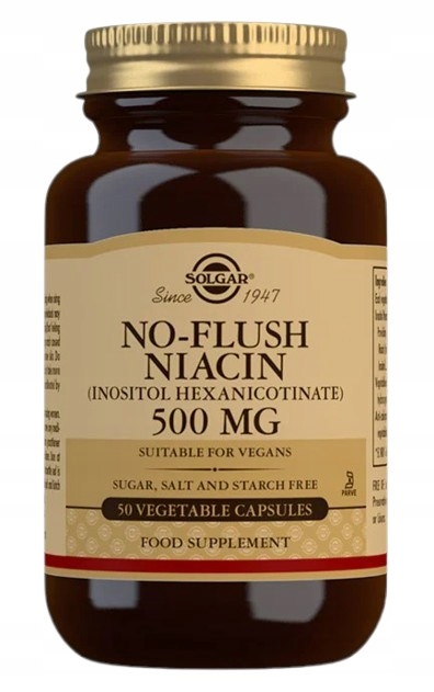 Solgar No-Flush Niacin (Inositol Hexanicotinate) (50 kaps.)