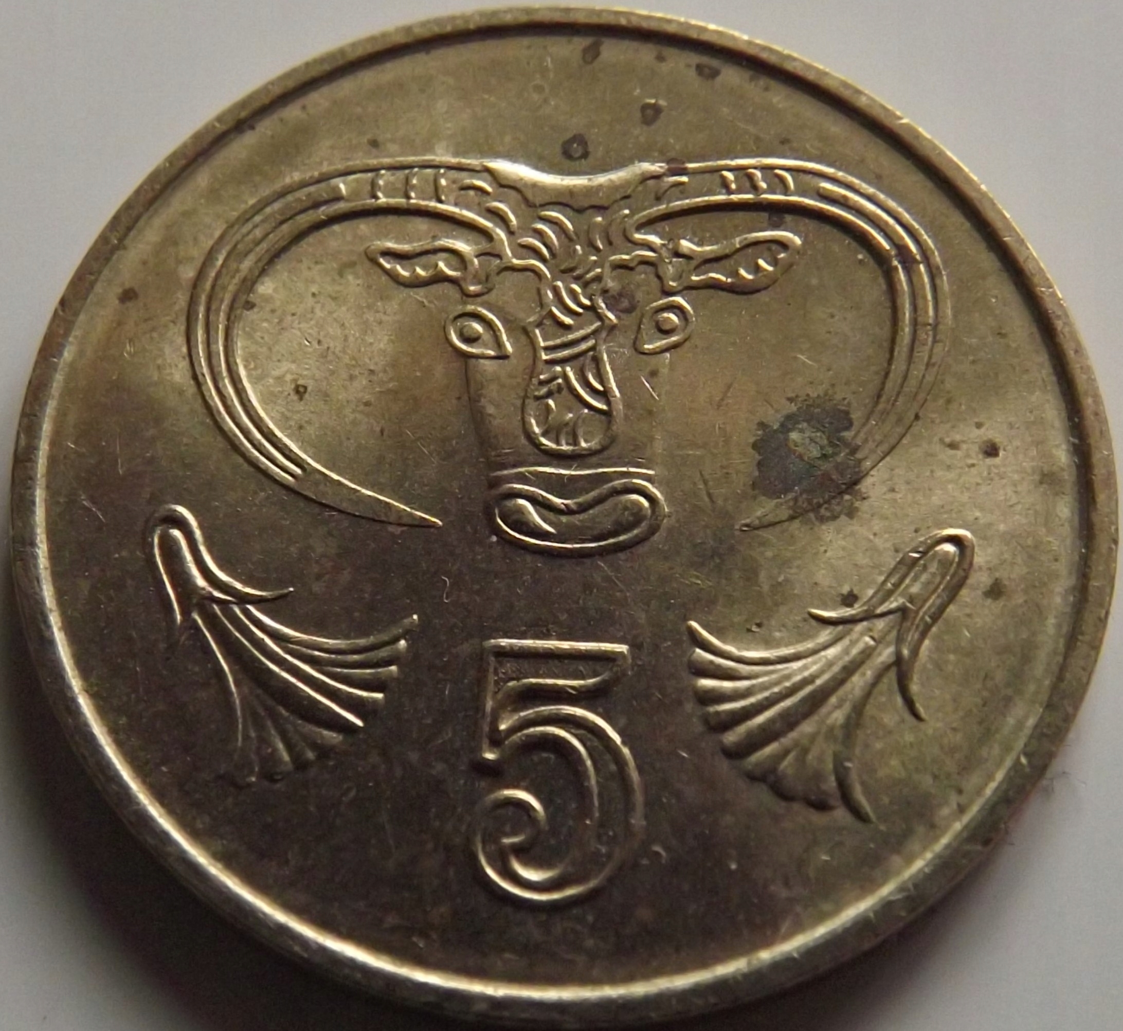 Cypr 5 centów 1998 st. 2+/1-