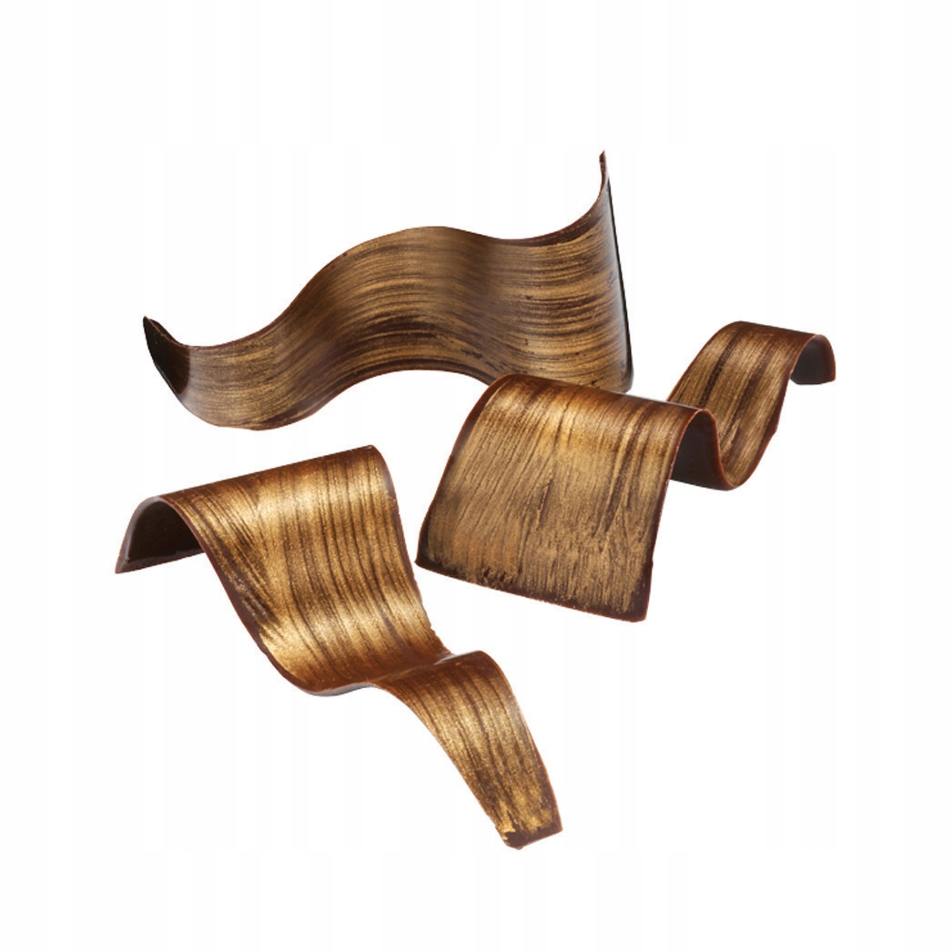 Złota Fala czekoladowe dekoracje Hand Made Barbara Decor 42szt