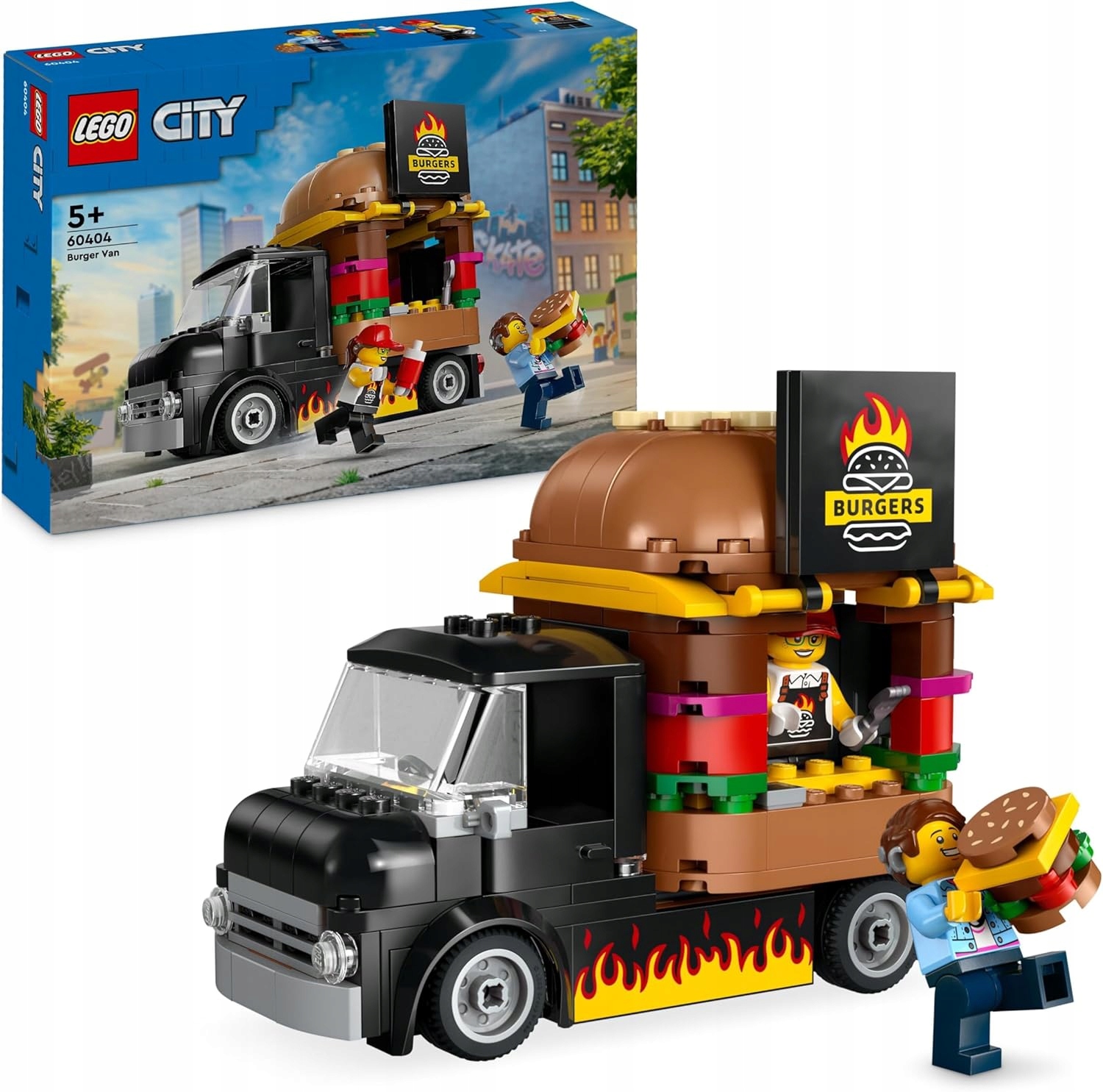 Lego 60404 City Nákladní auto s burgery – sada 5+ dárek pro děti