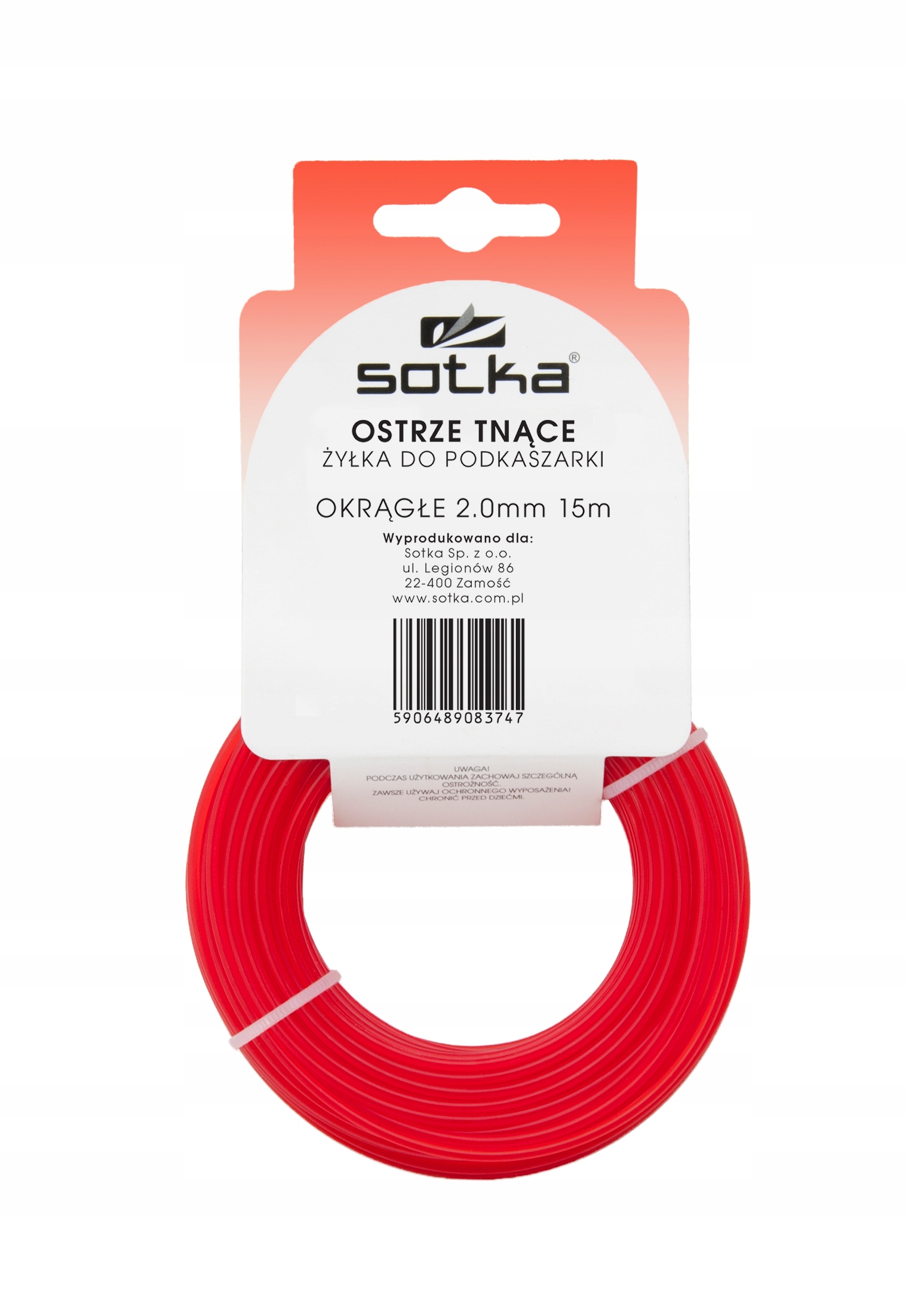 

Żyłka Tnąca Do Kos, Podkaszarek Okrągła 2,0 mm 15m