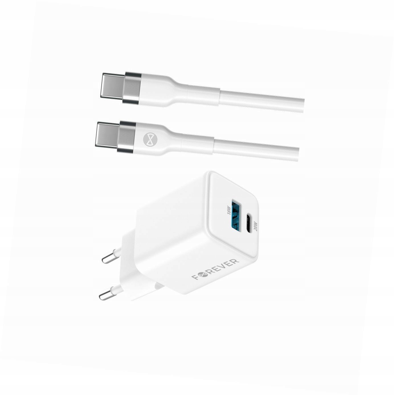 Szybka ładowarka GaN 20W 2 wejścia długim z kablem 2m do Oppo A78 5G