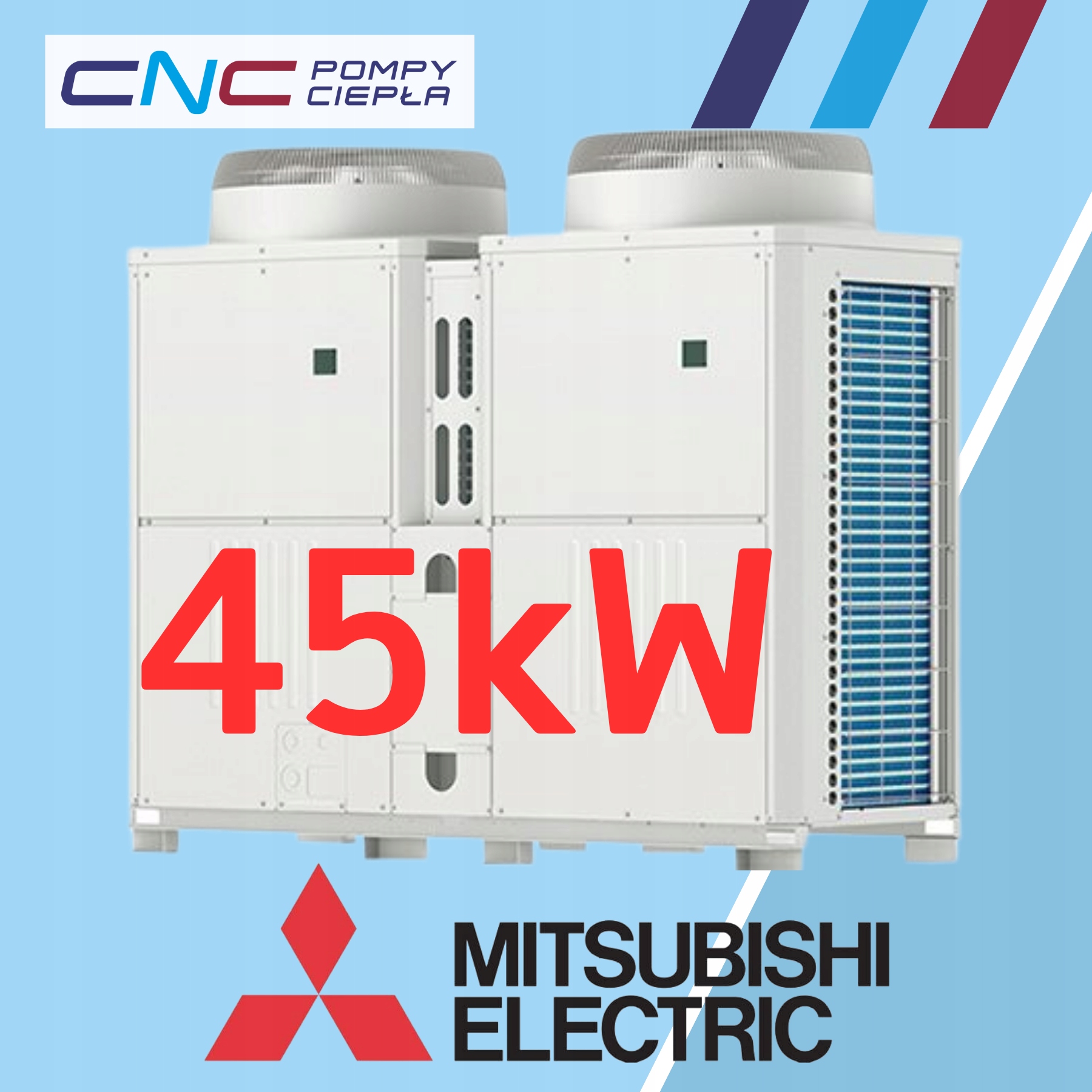 Pompa ciepła Mitsubishi Electric Przemysłowa CAHV-P500YB-HPB 45kW do 70°C CO + CWU