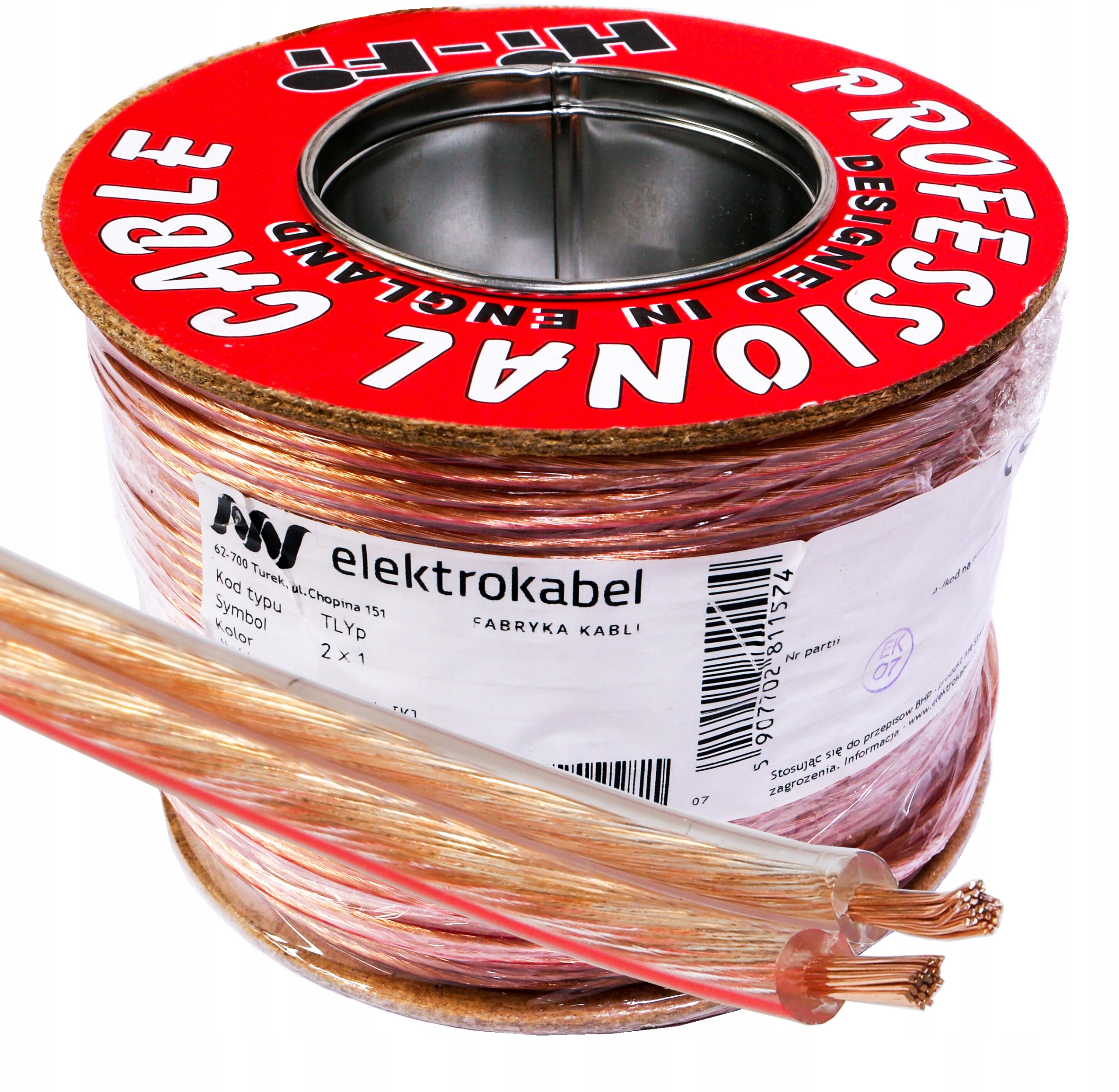 Kábel Tlgyp reproduktorový 2x1 mm Cu medený 100 m