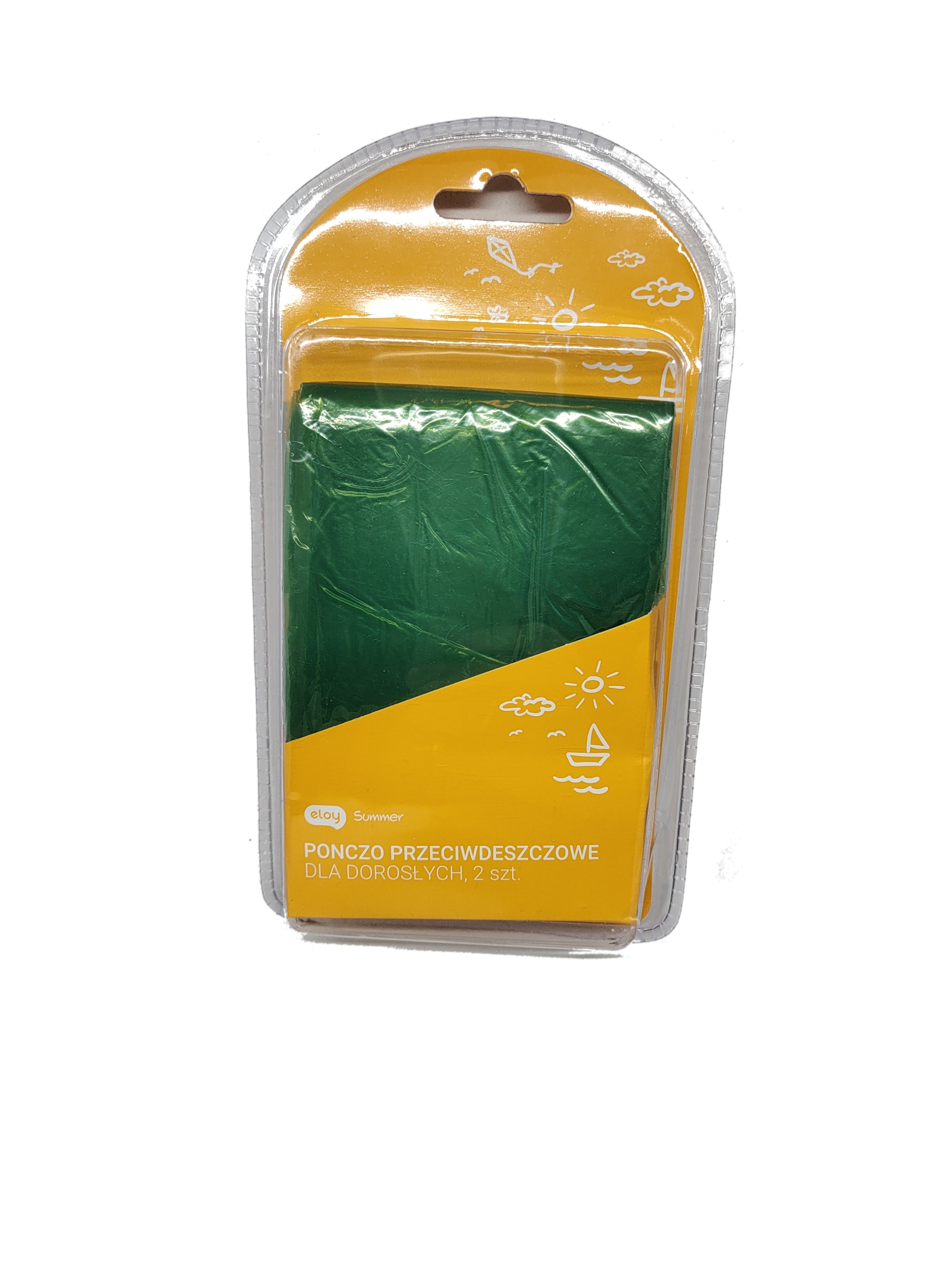 Płaszcz przeciwdeszczowy poncho 2 szt One Size