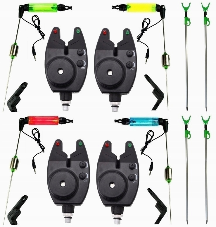 SYGNALIZATOR WODOODPORNY WĘDKARSKI + SWINGERY HANGERY ELEKTRYCZNY+ PODPÓRKA