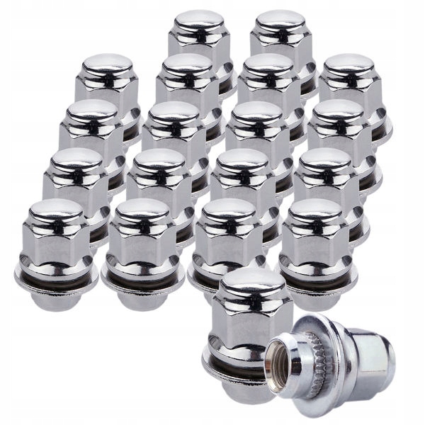 20x Plochá Matice Montážní sada pro hliníkové ráfky 12X1,5 Klíč 21