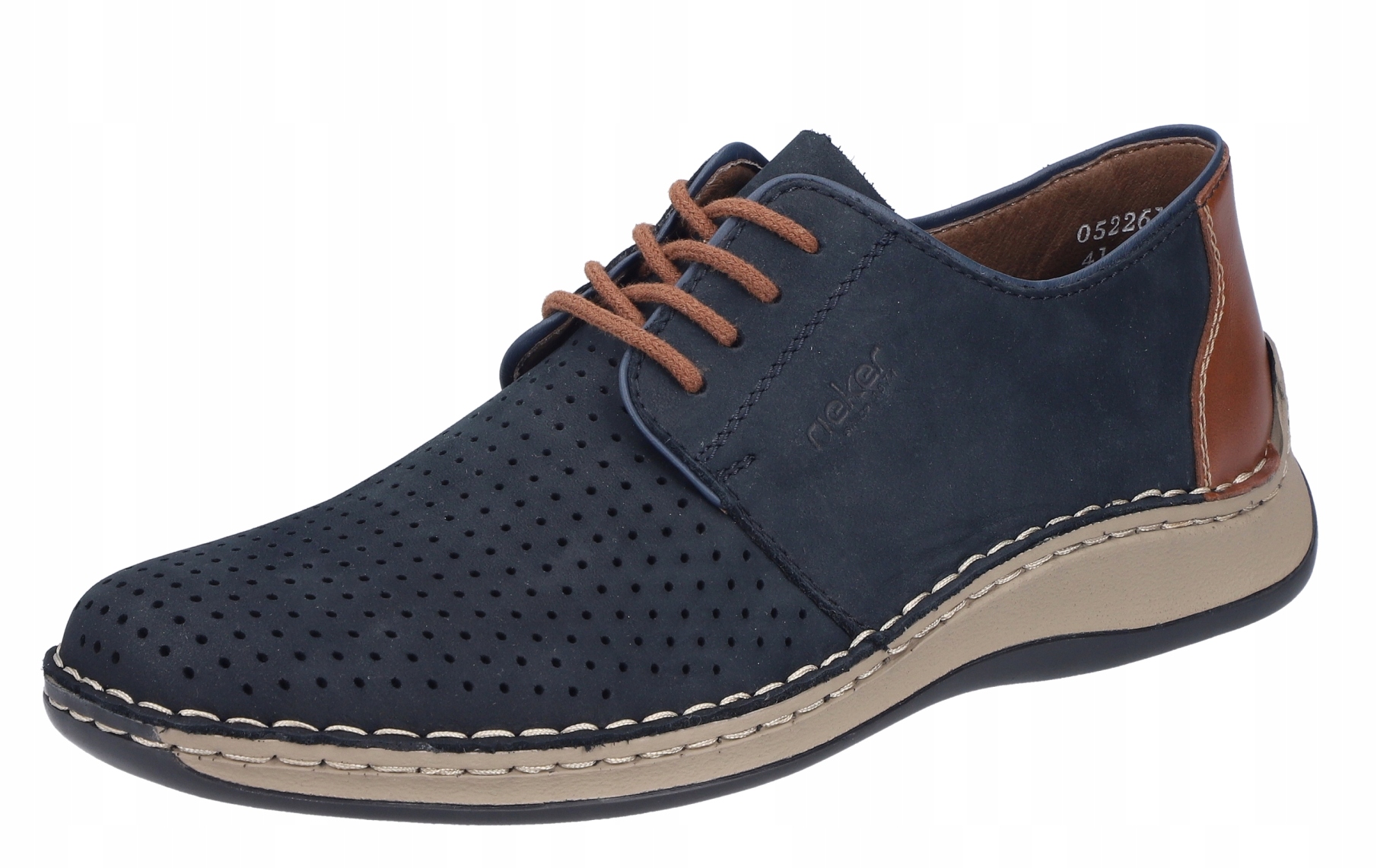 Rieker 05226-14 vel.42 modré jarní polobotky pánské, velikost H