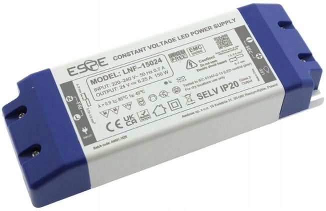 Led Spínaný Napájecí Zdroj Espe LNF-15024 24V 150W 6,25A IP20 Pro Osvětlení