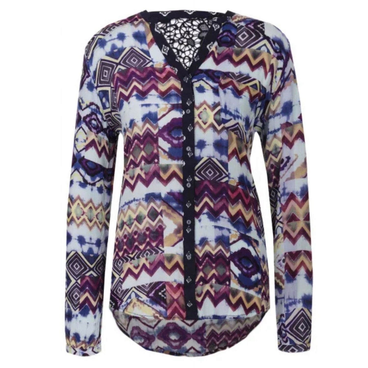 Košile Desigual Menorca dámská vzorovaná halenka z viskózy vel. S